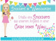 Individualisierte Größe eines Stickmusters